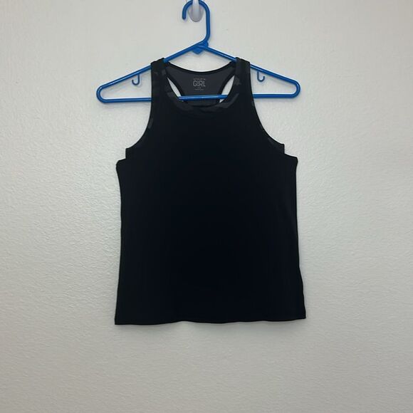 ATHLETA GIRL TANK race back black/camo Sz L(12) - Picture 2 of 9